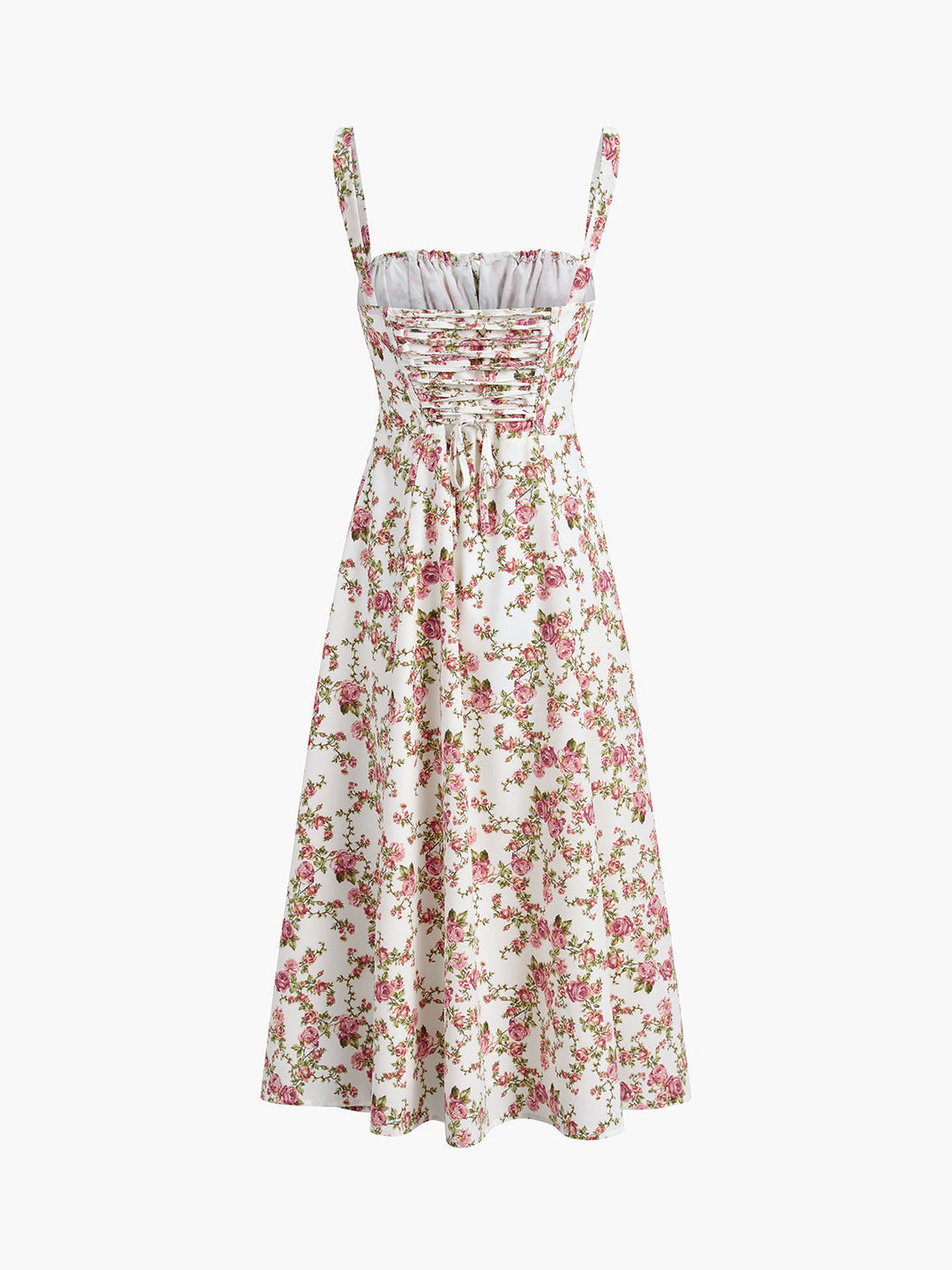 Lauren - Floral Slit Midi Dress